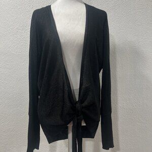 White House Black  Metallic Market Cover up Cardigan Sweater Medium holidays